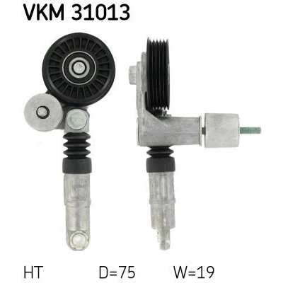 Bild av SKF VKM 31013 Poulie Tendeur AUDI: A4 B5 Berline, A6 C5 B6 VOLKSWAGEN: Passat GP Break, Berline