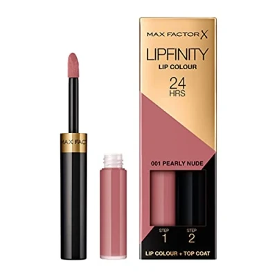 Bild av Max Factor Lipfinity långvarig tvåstegs läppstift — 001 Pearly Nude, 4,2 g