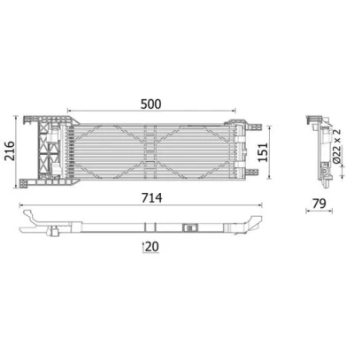 Bild av Oljekylare, automatisk transmission Mahle CLC 330 000P
