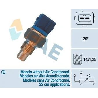 Bild av EPS 1.830.552 Sonde De Température Liquide Refroidissement Made in Italy OE Equivalent PEUGEOT: 206 3/5 portes, 306 Partner I Van