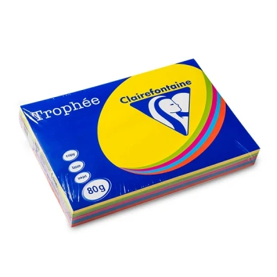 Bild av Färgpapper trophée, a3, 80g, ass. starka färger 1708, förpackning med 5x100 ark