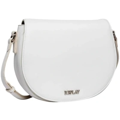 Bild av Replay Bandoliera Saddle BAG Axelremsväska, Storlek: One Size, White