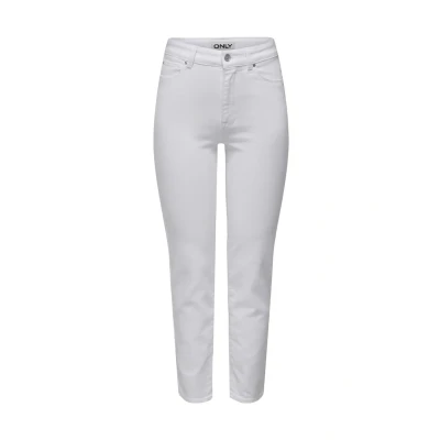 Bild av ONLY Dam ONLEMILY Stretch HW ST AK DNM CRO790NOOS jeans, Vit, 25/32, 25W x 32L