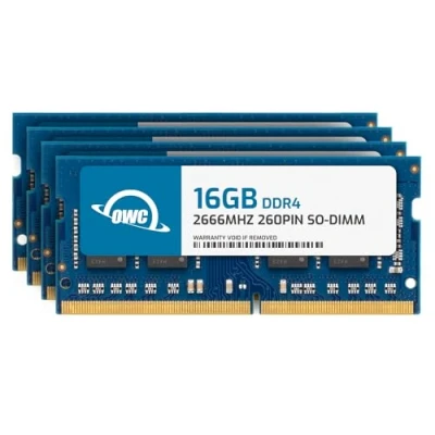 Bild av OWC 64 GB minnesuppgraderingssats 4 x 16 PC21300 DDR4 2666 MHz SO DIMMs för 27 tums iMac med Retina 5K (2019 2020) och kompatibla datorer