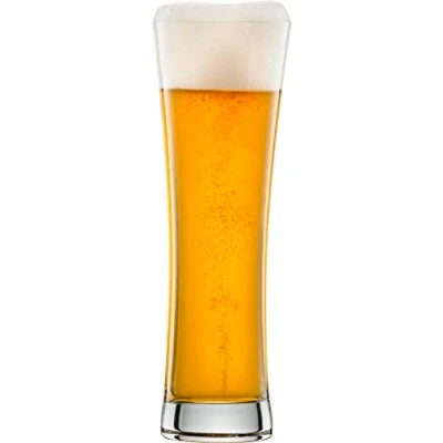Bild av SCHOTT TWIESEL veteölglas öl bas 0,3 l (set med 4), raka veteburkar för veteöl, diskmaskinssäkra tritankristallglas, tillverkade i Tyskland (art.nr 130005)