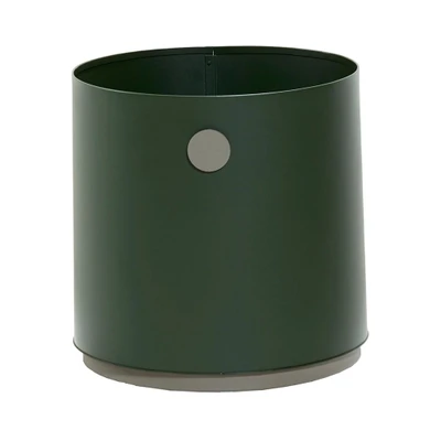 Bild av Cane line Grow Plantekasse Växtlåda Dark Green / Taupe Small Ø: 38 x H: cm