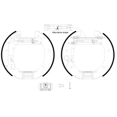 Bild av TEXTAR Shoe Kit Pro 84060900 de freins, freins à tambours avec cylindre roue, élément d&#039;ajustage FIAT: Ducato II Van, Bus