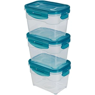 Bild av Amazon Basics Set med matförvaring i 3 delar, luftlåst, x 1,0 liter, klar