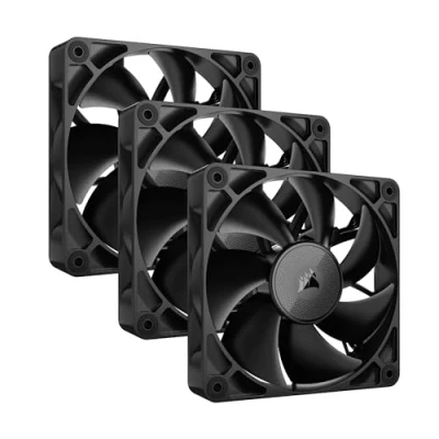 Bild av CORSAIR iCUE LINK RX120 120 mm PWM Fläktar med System Hub Magnetiskt Kupollager Trepack Svart