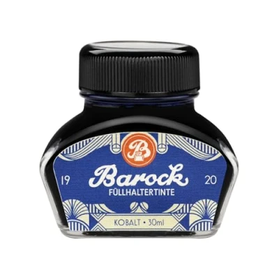 Bild av Barock 1920 reservoarbläck kobolt, skrivbläck för reservoarpennor, glasfjädrar, bläckpennor, i blått, 30 ml
