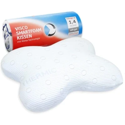 Bild av ACAMAR kudde för sidoläge Ortopedisk nackstöd Viskoelastiskt minnesskum Termoreglerande överdrag Ergonomisk visko och cervikal nackkudde, Ventilerad sängkudde 55x47x12 cm
