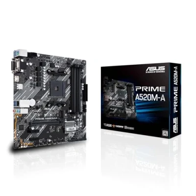 Bild av ASUS PRIME A520M A II/CSM AMD Micro ATX, DDR4 Socket AM4, 4 SATA 6Gb/s, M.2 kortplats, Realtek Ethernet, DisplayPort, HDMI, USB 3.2 Gen 2 och Type C