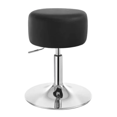 Bild av WOLTU BH14sz 1 designpall med handtag, steglös höjdjustering, förkromat stål, halkskydd, lättskött konstläder, väl vadderad sits, svart