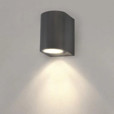 Bild av Ledvion Vesta, LED vägglampa utomhus antracit rund, för en GU10 down, utomhusvägglampa, vägglampa, utomhu, IP54