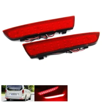 Bild av RZG 2 x röda LED reflektorer för bil bakre stötfångare MB klass V W447 Vito