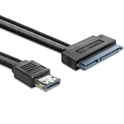 Bild av Delock kabel Esatapd 12 V &gt; SATA 22 stift 2,5/3,5 HDD 0, 5 m