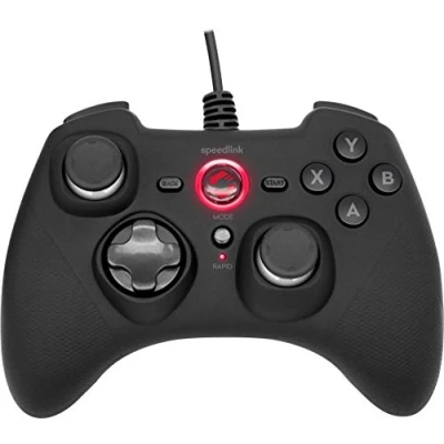 Bild av Speedlink RAIT Gamepad sladdansluten handkontroll med vibrationsfunktion, för PC/PS3/Switch, svart