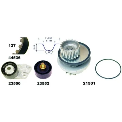 Bild av MAPCO 41536 Pompe à Eau + Kit De Distribution DAEWOO: Lanos Berline, Nubira Break, CHEVROLET: Rezzo