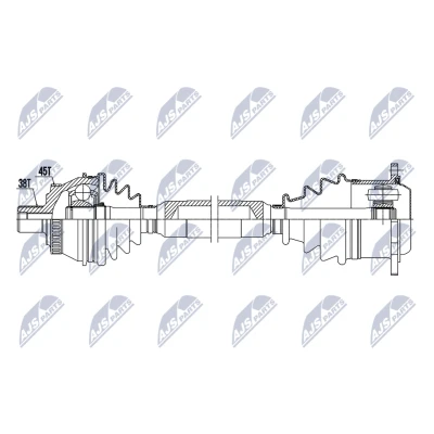 Bild av Drivaxel, framaxel höger, audi a6 c5, c5 avant, a8 d2, 4B0407272AP