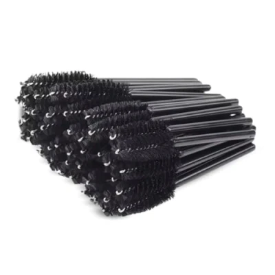 Bild av PARENCE Set med 50 semi återanvändbara ögonfransborstar Premium mjuk silikonfiber ögonfransborstar, mascara stycken (slumpmässig färg)