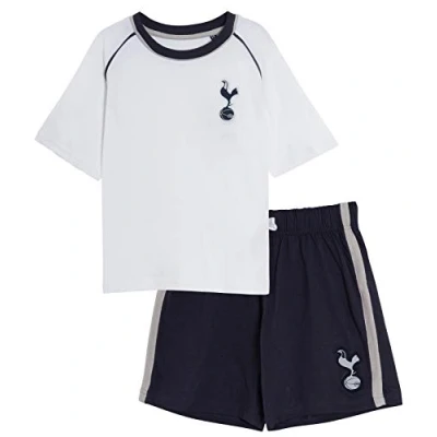 Bild av Barn Tottenham Hotspur FC Kort Pyjamas Pojkar Premiärskap Fotboll Klubb Kit Shortie PJs shorts + t shirt set