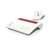 Bild av FRITZ!Box 7690, Wi Fi 7 (802.11be), Dual band (2,4 GHz / 5 GHz), Nätverksansluten (Ethernet), VDSL, Vit, Bordsrouter