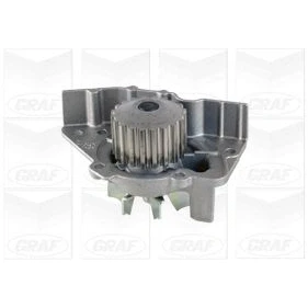 Bild av GRAF PA911 Pompe à eau 20 avec joint d&#039;étanchéite mécanique Tôle d&#039;acier 59,258 pour transmission par courroie de distribution PEUGEOT: 306 3/5 portes