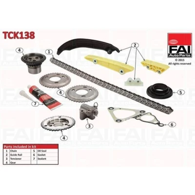 Bild av FAI AutoParts TCK138 Jeu de distribution à chaînes avec joints, roues dentées Simplex, Chaîne rouleaux FORD: Transit Mk6 Minibus