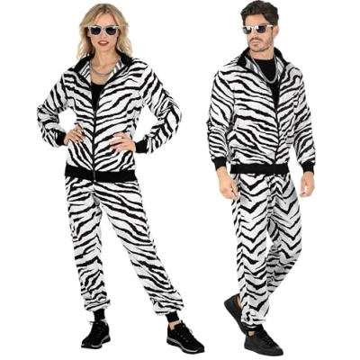 Bild av Widmann 78981 kostymträningsoverall, djurtryck zebra, flerfärgad, S