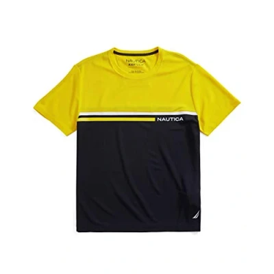 Bild av Nautica Navtech färgblock T shirt för män, Zest, M