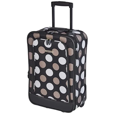 Bild av Rockland Fashion Softside upprätt bagageset, Svart prick, 2 Piece Set (14/19), Reseduffel