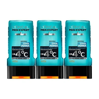 Bild av L&#039;Oréal Men Expert Cool Power Fraicheur Extreme duschgel för män, 300 ml, 1 styck, ml (1 pack), plast