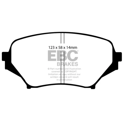 Bild av EBC Brakes Bromsbeläggssats, skivbroms DP51774NDX MAZDA [MX 5]