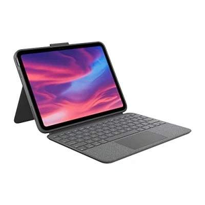 Bild av Logitech Combo Touch Cover Apple iPad 2022 Grå Qwerty
