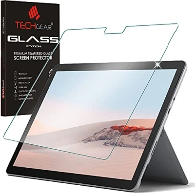 Bild av TECHGEAR GLASS Edition skärmskydd passar Microsoft Surface Go 4, 3 &amp; 2 10,5 tum, äkta härdat glas [9H hårdhet] [HD klarhet] [repbeständig] [Ingen bubbla]