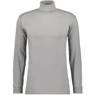 Bild av RAGMAN Basic polotröja för män, långärmad, Grus stengrå 274, XL