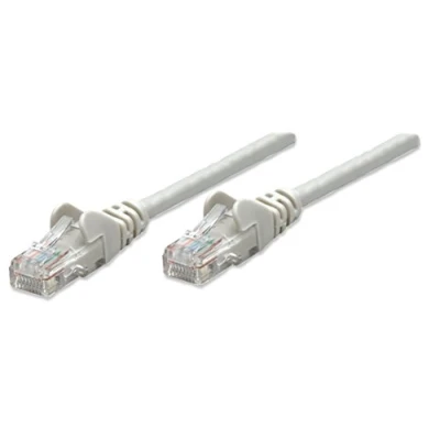 Bild av Intellinet nätverkskabel kabel, Cat5e, 0,25 m, CCA, U/UTP, PVC, guldpläterade kontakter, utan knäppning CCA 1.5 m Grå