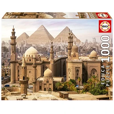 Bild av Educa Kairo, Egypten Pussel med 1000 bitar. Mått: 68 x 48 cm. Inkluderar Fix Puzzle Tail för att hänga upp den när monteringen är klar. Från 14 år (19611)