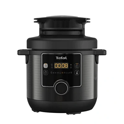 Bild av Tefal CY7788 Turbo Cuisine &amp; Fry multikokare Tryckkokare och varmluftsfritös 14 automatiska tillagningsprogram Extra Crisp lock mångsidigt 7,6 l kapacitet inkl. receptbok receptapp
