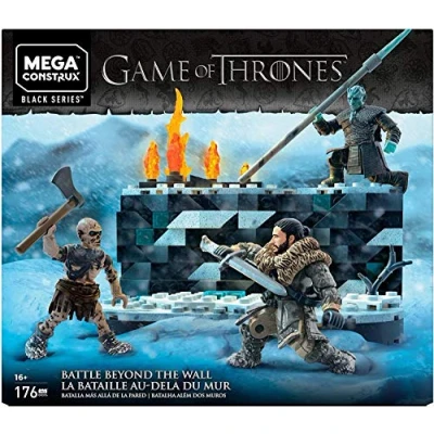 Bild av Mega Construx GKG96 Game of Thrones vit vandringsslaktning, byggnad med 176 byggstenar actionfigurer inklusive Jon snö och nattkund