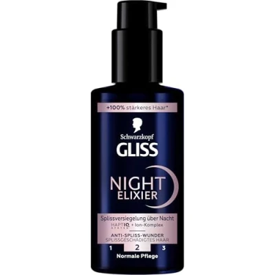 Bild av Gliss Night Elixier Anti kluvna mirakel (100 ml), hårserum förseglade toppar under sömnen, hårvård reparerar håret långvarigt