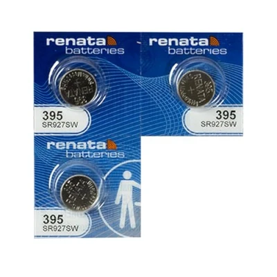 Bild av Renata Enkelt klockbatteri schweizisk tillverkad 395 eller SR927SW AG7 1,5 V 3 x or SILVER