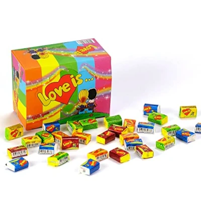 Bild av Kärlek tuggar tuggummi Blandade alla 5 smaker 100st Box