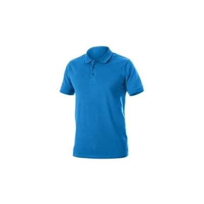 Bild av Högert Tobias Technic bomullspolo, X, S 3XL, klassiskt snitt, andas, högkvalitativt pikétyg, 3 knappslist, perfekt för arbete och vardag, Ljusblå, 3XL