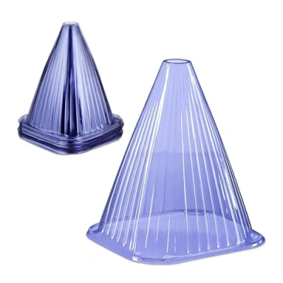 Bild av Relaxdays Växthatt, set om 32, snigelskydd, frostskydd, H x B D: 22 19 cm, växtskyddskåpor PVC, blå
