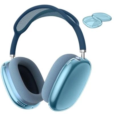Bild av Fintie fodral för Airpods Max, mjukt TPU klart repskydd skydd AirPod transparent tillbehör hudskydd Max hörlurar, klarblått