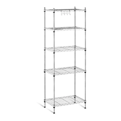 Bild av Royal Catering Modulär metallhylla RCMR 1500P19 (35 x 55 150 cm, 5 surfplattor, Max kg, epoxiharts, grå)