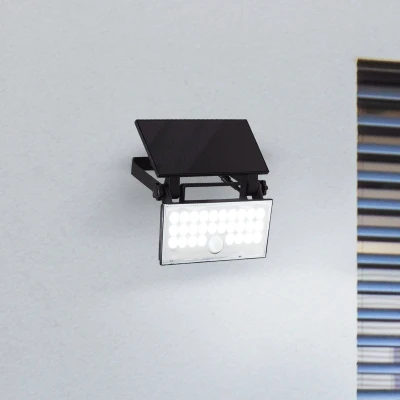 Bild av Brilliant LED solar utomhusväggspotlight Luton Sensor, svart, B 19 cm