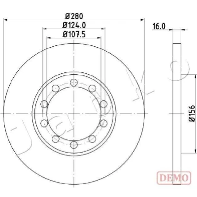 Bild av JAPKO 610314C Disque de frein Essieu arrière 280 16 5 plein peint FORD: Transit Mk6 Van, Сamion à Plateau/Сhâssis, Minibus