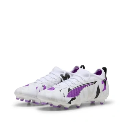 Bild av PUMA Unisex barn Ultra 5 Match Fg/Ag Jr fotbollssko, Vit lila, 34.5 EU